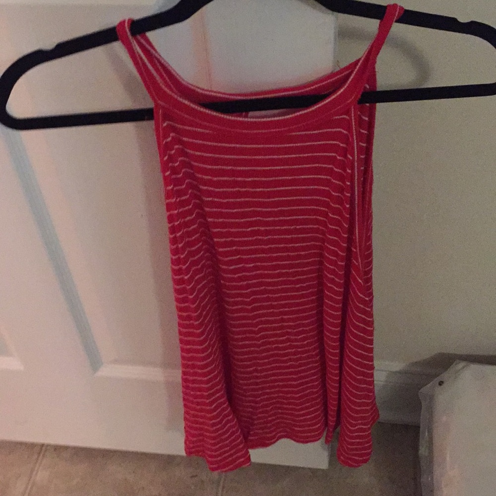Red/ white halter tank